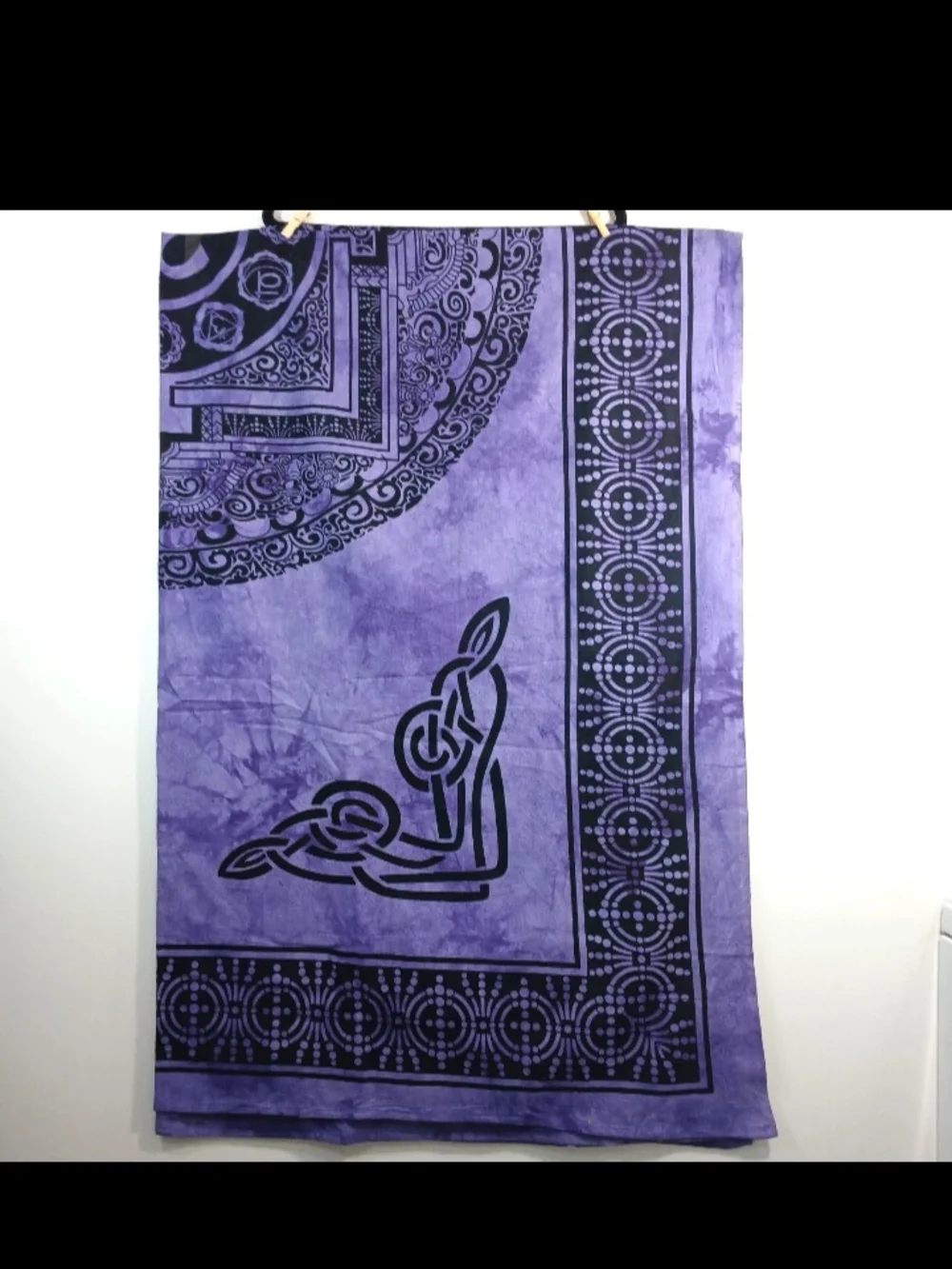 Extra Large Gypsy Rose Purple Mandala Wall Tapestry - 84x54 Inches